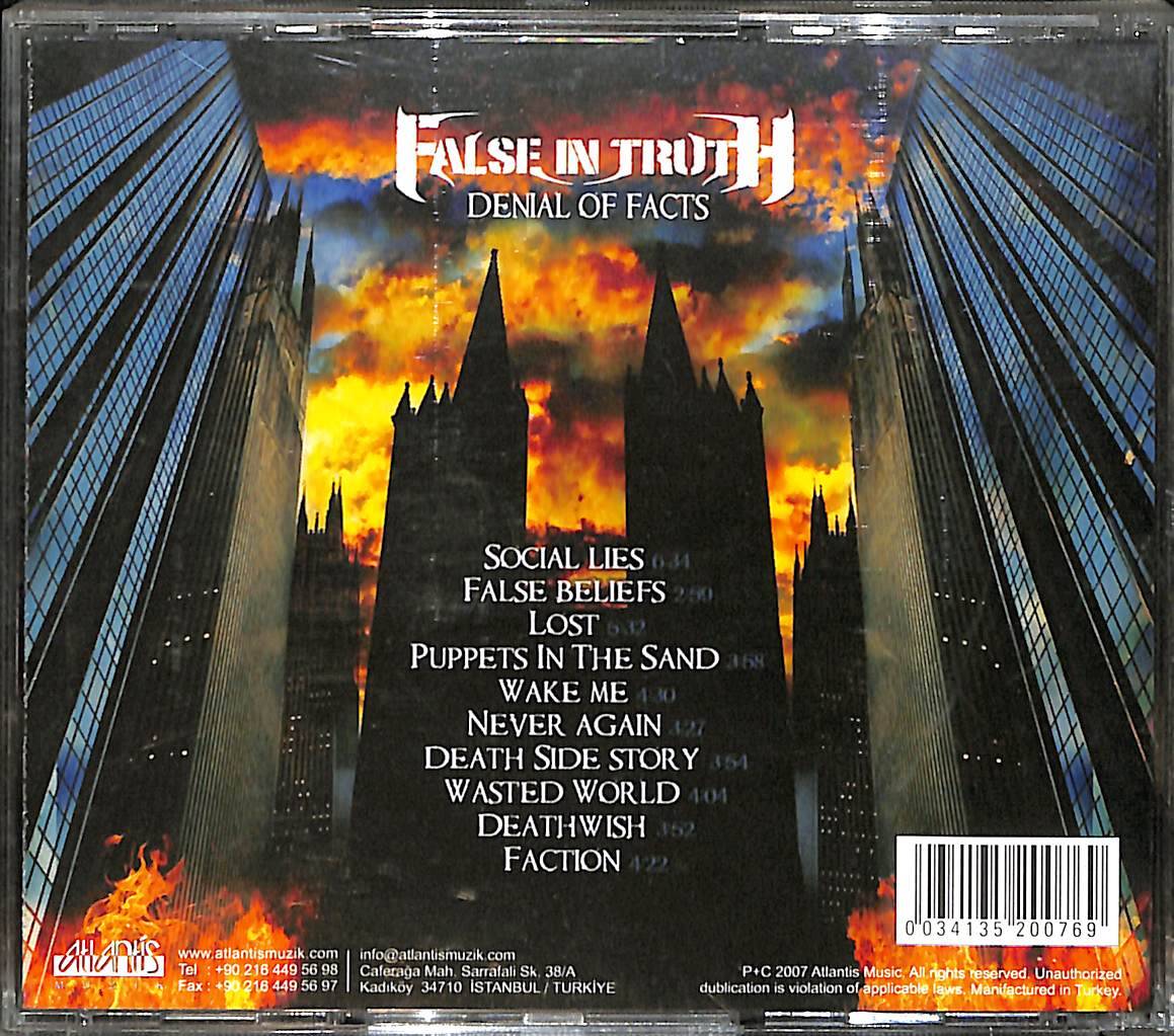 False In Truth ‎- Denial Of Facts CD (İkinci El) CD3720 - 2