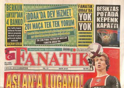 Fanatik Gazetesi 1 Eylül 2012 - Avrupa Gitti Emerson Geldi - Ujfa Yok Ama Elmander Döndü GZ124484 - 1
