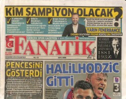 Fanatik Gazetesi 10 Kasım 2014 - Sneijder Kulübeye Alıştı - Galatasaray , Efesi Yıktı GZ100217 - 1