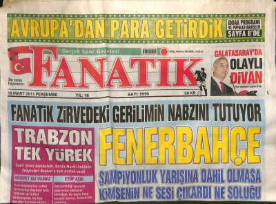 Fanatik Gazetesi 10 Mart 2011 - İşte Aziz Yıldırımın Çok Özel Açıklamaları GZ100559 - 2