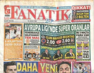 Fanatik Gazetesi 10 Mart 2015 - Trabzonspor Mersine Patladı - Ersun Yanaldan Akıl Oyunları GZ113354 - 1