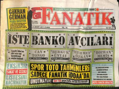 Fanatik Gazetesi 11 Mart 2011 - Trabzonda Körfez Harekatı - Adnan Polat Sahaya İndi GZ100558 - 2