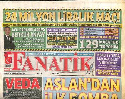 Fanatik Gazetesi 11 Mayıs 2013 - Fenerbahçe , PSVnin Belçikalı Yıldızı İçin Düğmeye Bastı GZ106172 - 1