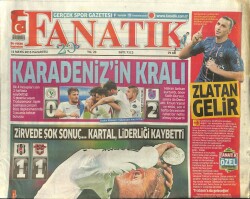 Fanatik Gazetesi 11 Mayıs 2015 - Zirvede Şok Sonuç Kartal Liderliği Kaybetti GZ101254 - 2