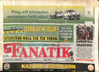 Fanatik Gazetesi 12 Mayıs 2012 - Aziz Yıldırımdan Duygulu Satırlar... - Cim Bom Adres Değiştirdi GZ124495 - 1