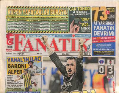Fanatik Gazetesi 12 Şubat 2014 - Yanalın İlacı Baroni Alper - Sochinin İki Yüzü ! GZ125810 - 1