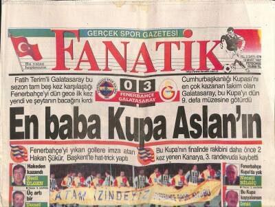 Fanatik Gazetesi 13 Mart 1997 - En Baba Kupa Aslanın - Finalin Adı Tofaş GZ122983 - 1