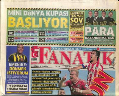 Fanatik Gazetesi 14 Haziran 2013 - Emenike Dönmek İstiyorum - Trabzonspor Garanti Aldı GZ125809 - 1