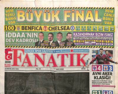 Fanatik Gazetesi 14 Mayıs 2013 - Volkan Demirel Kendimi Kaybettim - Galatasaray Kutlama Yapmıyor GZ106142 - 1