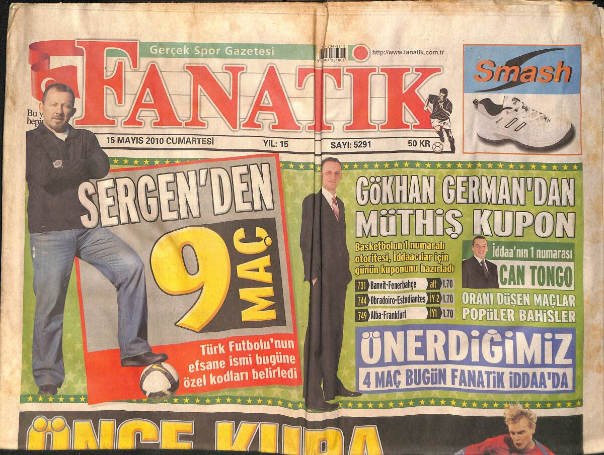 Fanatik Gazetesi 15 Mayıs 2010 - Galatasaray'ın Kallström Aşkı - Yattara'dan Fener'e Mesaj GZ159419 - 1