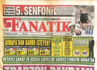 Fanatik Gazetesi 16 Eylül 2011 - Melo Stres Attı - Fatih Terim , İdmanlarda Barosla Yakından İlgileniyor GZ106165 - 1