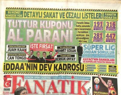 Fanatik Gazetesi 16 Kasım 2012 - Trabzonun Onuru GZ107366 - 1