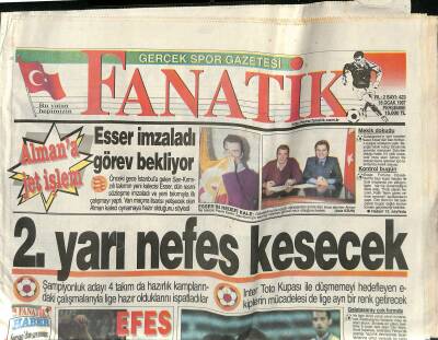 Fanatik Gazetesi 16 Ocak 1997 - Şen , Hakemleri Birbirine Soktu - Özberkin Gönlü Fenerde GZ123184 - 1