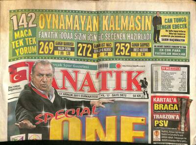 Fanatik Gazetesi 17 Aralık 2011 - Eskişehirde Skibbe Şoku ! - Aslanın Süper Karnesi GZ125680 - 1