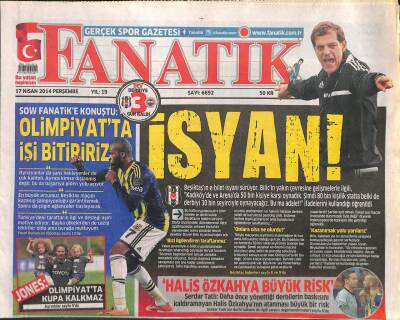 Fanatik Gazetesi 17 Nisan 2014 - Halis Özkahya Büyük Risk GZ113294 - 1