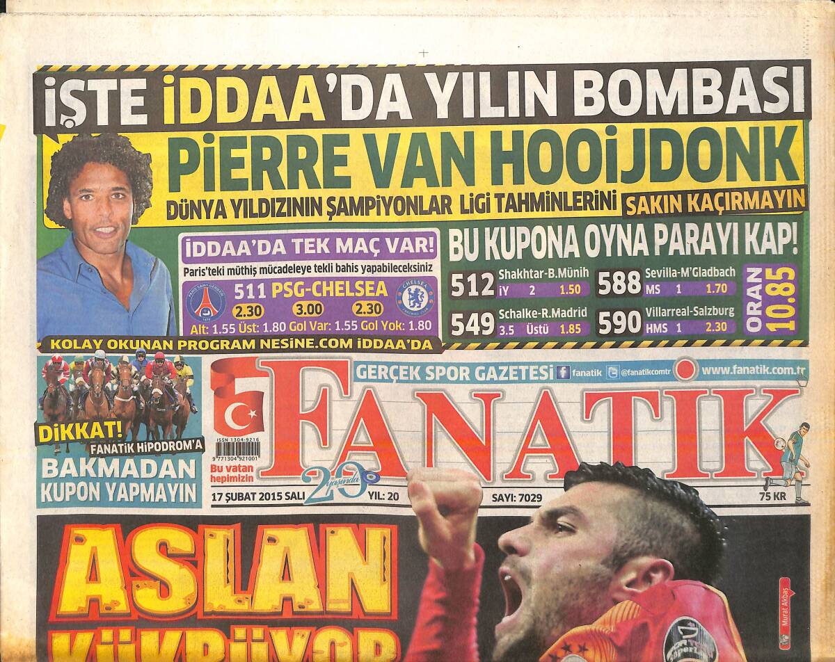 Fanatik Gazetesi 17 Şubat 2015 - Galatasaray Önüne Geleni Deviriyor , Beşiktaş Ve Fenerbahçe'ye Zirvede Huzur Vermiyor GZ159403 - 1