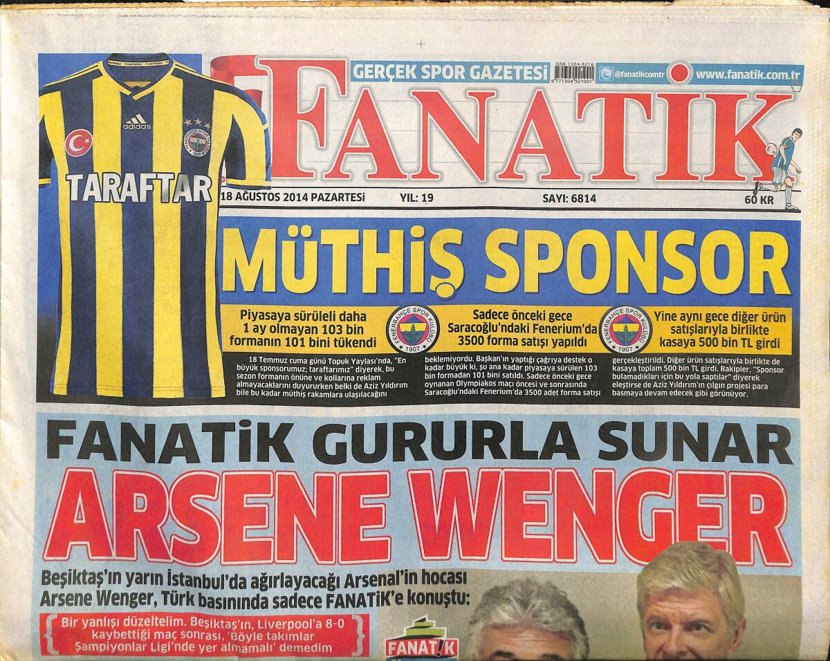 Fanatik Gazetesi 18 Ağustos 2015 - Slaven Bilic'in Kozu Demba Ba - Juventus'un Gözü Semih'te GZ155267 - 1