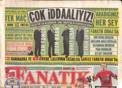 Fanatik Gazetesi 18 Mayıs 2012 - İşte Kartalın Hocaları - Eneramo Trabzonsporda GZ124470 - 1