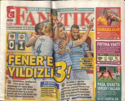 Fanatik Gazetesi 19 Ekim 2015 - İyileşen Burak Yılmaz , Benfica Sınavında Sahada GZ100474 - 2