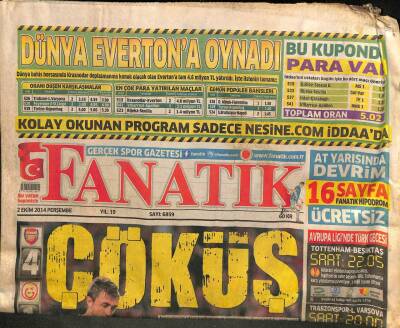 Fanatik Gazetesi 2 Ekim 2014 - Madrid Kralı Arda Turan - Rizede Krizin Adı Lualua ! GZ106163 - 1