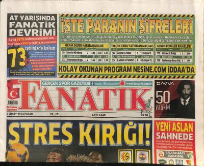 Fanatik Gazetesi 2 Şubat 2014 - Bruma Şimdi Ne Olacak ? - Felipe Melo Dalya Diyecek GZ125813 - 1