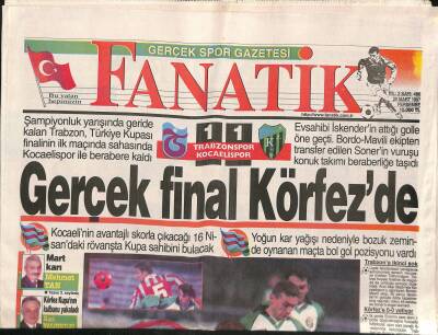 Fanatik Gazetesi 20 Mart 1997 - Fener Potada Şov Yaptı - Selahattin Trabzona Saklanıyor GZ123197 - 1