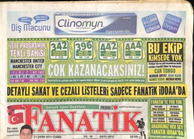 Fanatik Gazetesi 21 Ekim 2011 - Kievde Son Dakika - Onur Kıvrak Güneşe Emanet GZ124511 - 1