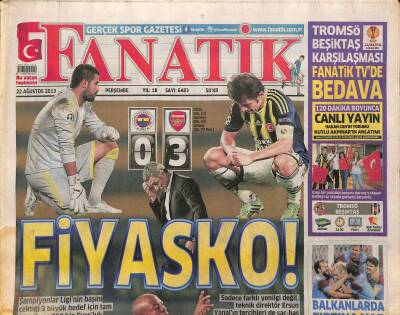 Fanatik Gazetesi 22 Ağustos 2013 - Fatih Terim Milli Takıma Hayırlı Olsun - Kadıköy Karıştı ! GZ125859 - 1