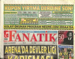 Fanatik Gazetesi 22 Şubat 2014 - Arenada Devler Ligi Kapışması GZ101251 - 2