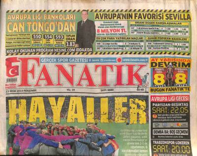 Fanatik Gazetesi 23 Ekim 2014 - Aziz Yıldırım Suskunluğunu Bozdu , Birçok Konu Hakkında Açıklamada Bulundu GZ109197 - 1