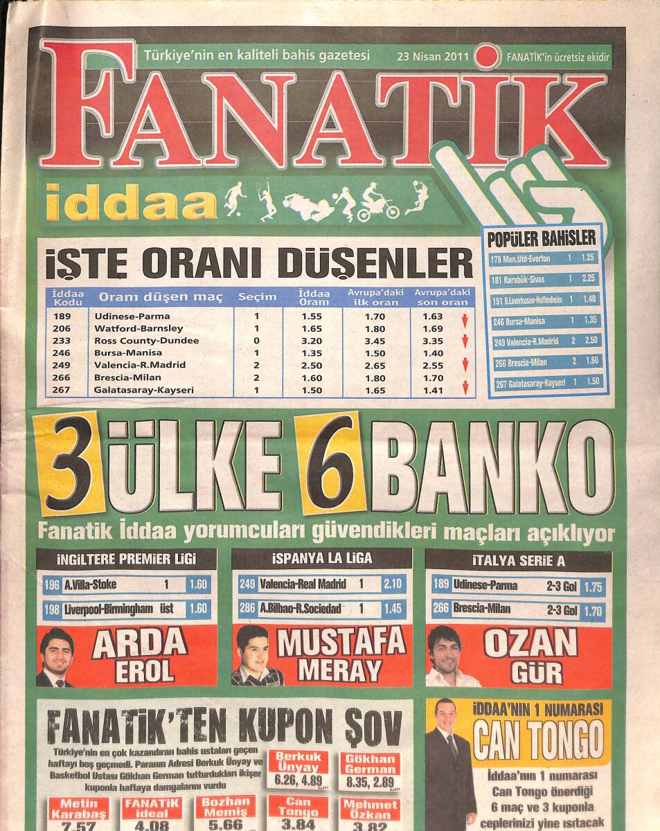 Fanatik Gazetesi 23 Nisan 2011 GZ137175 - 1