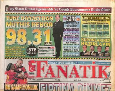 Fanatik Gazetesi 23 Nisan 2013 - Samet Aybaba Fanatike Konuştu - GZ100235 - 2