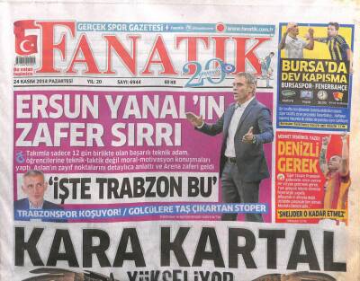 Fanatik Gazetesi 24 Kasım 2014 - Kara Kartal Yükseliyor GZ107129 - 1