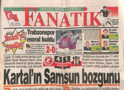 Fanatik Gazetesi 24 Mart 1997 - Kalliden Futbolumuza Bakış - Kartalın Samsun Bozgunu GZ122994 - 1