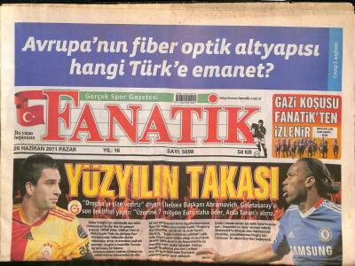 Fanatik Gazetesi 26 Haziran 2011 - Beşiktaşta Hedef Bosingva Aracı Mourinho GZ124487 - 1