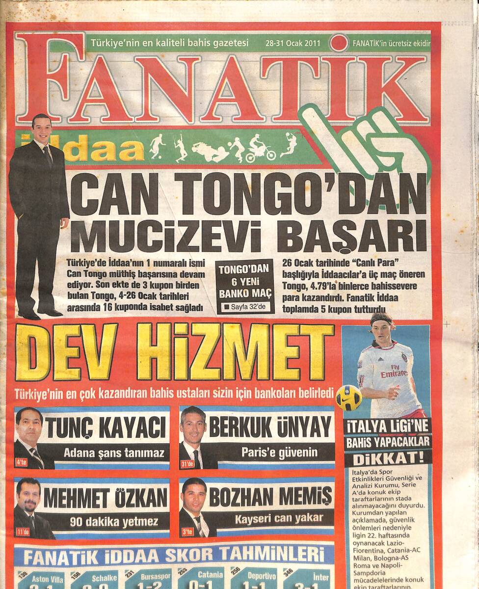 Fanatik Gazetesi 28-31 Ocak 2011 GZ137177 - 1