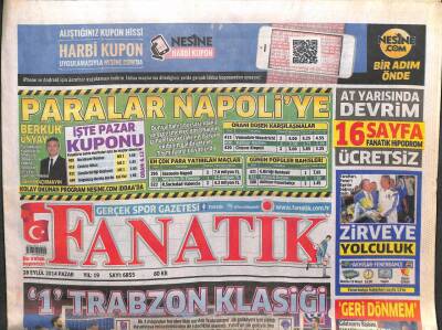 Fanatik Gazetesi 28 Eylül 2014 - 1 Trabzon Klasiği, Bir Varmış Bir Yokmuş GZ107126 - 1