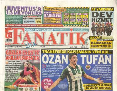 Fanatik Gazetesi 28 Ocak 2015 - Slaven Bilicten SMS Açıklaması GZ105411 - 1