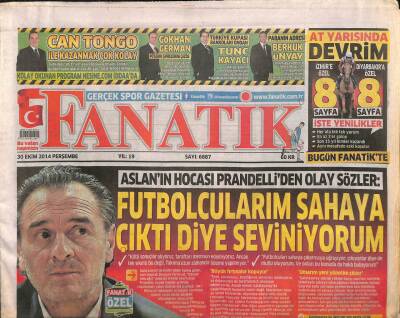 Fanatik Gazetesi 30 Ekim 2014 - Prandelliden Olay Sözler Futbolcularım Sahaya Çıktı Diye Seviniyorum GZ105990 - 1