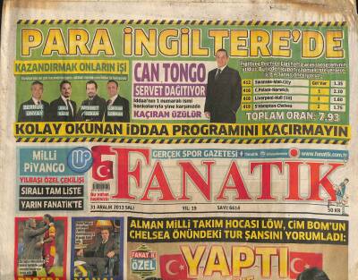 Fanatik Gazetesi 31 Aralık 2013 - Sivasın Sırrı Carlos - İşte Akçay Olayının Perde Arkası GZ125779 - 1