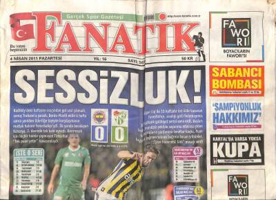 Fanatik Gazetesi 4 Nisan 2011 - Aysal & Öztürk Gelirse Peter Kenyon Hazır ! GZ98968 - 1
