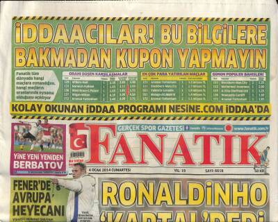 Fanatik Gazetesi 4 Ocak 2014 - Portekizli Futbolcu Fernandes , Çok Cazip Bir Teklifi Daha Reddetti GZ100392 - 2