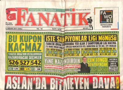 Fanatik Gazetesi 5 Nisan 2011 - Şenol Güneş Uyardı İşinize Bakın GZ98967 - 1