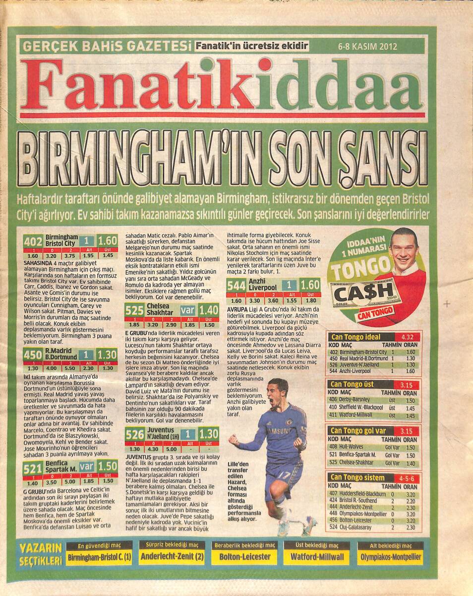 Fanatik Gazetesi 6-8 Kasım 2012 - Oxford'a Kolay Lokma - Basel Rövanşı Alır! GZ137294 - 1