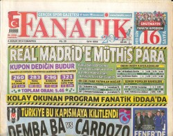 Fanatik Gazetesi 6 Aralık 2014 - Cardozo Ve Ekiciye Önlem - Fenerbahçede Tek Yol Zafer GZ100143 - 2