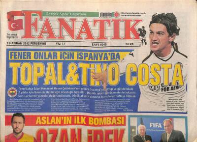 Fanatik Gazetesi 7 Haziran 2012 - Trabzonda Barış Sağlandı - Kartal Potada Tarih Yazıyor GZ125832 - 1