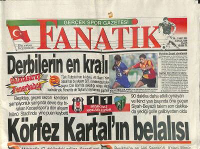 Fanatik Gazetesi 8 Eylül 1996 - Boliç Yakaladığımı Yazarım - Cim Bomda Hagi Şoku GZ123169 - 1