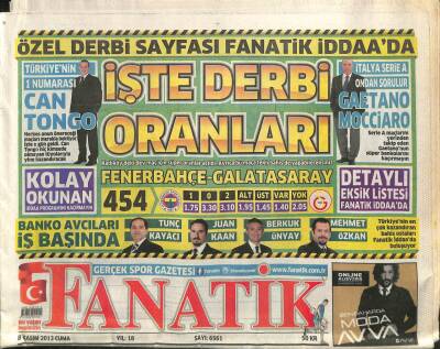 Fanatik Gazetesi 8 Kasım 2013 - Fanatik Yazarları İlk 11leri Açıkladı GZ100485 - 2