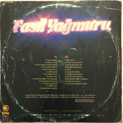 Fasıl Yağmuru LP Plak PLK403 - 2