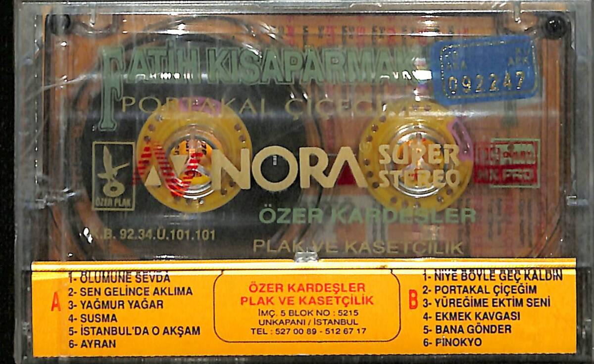 Fatih Kısaparmak - Portakal Çiçeğim Kaset (Sıfır) KST28094 - 2